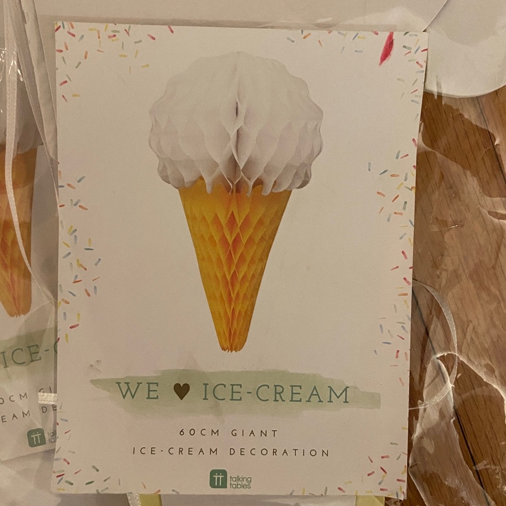 Giant Ice Cream Shaped party decorations new in package